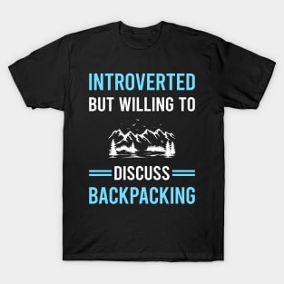 Introverted Backpacking Backpack Backpacker T-Shirt